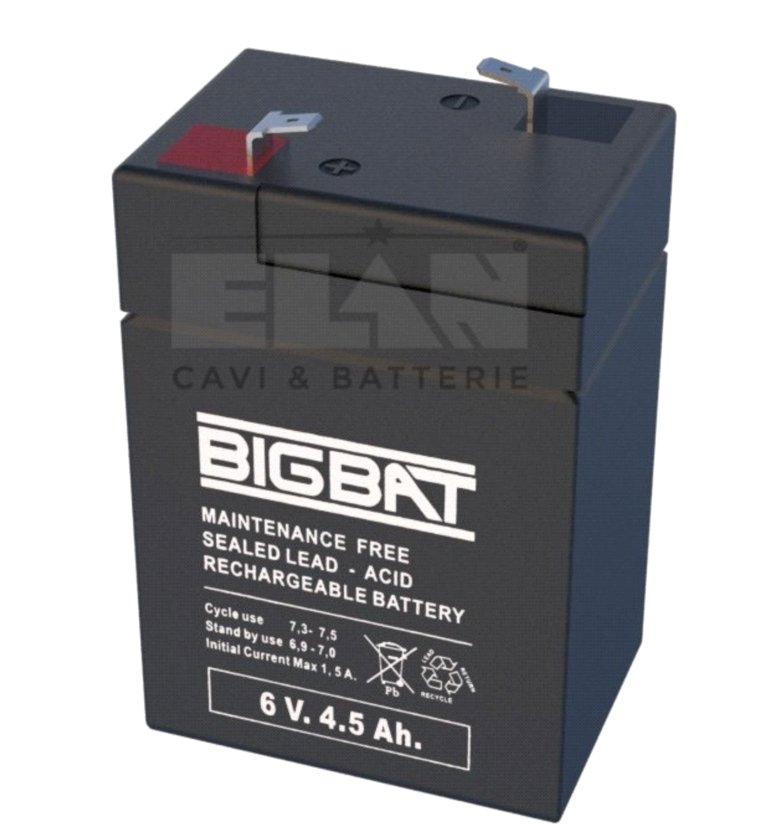 BATTERIA AL PIOMBO 6V 4,5Ah