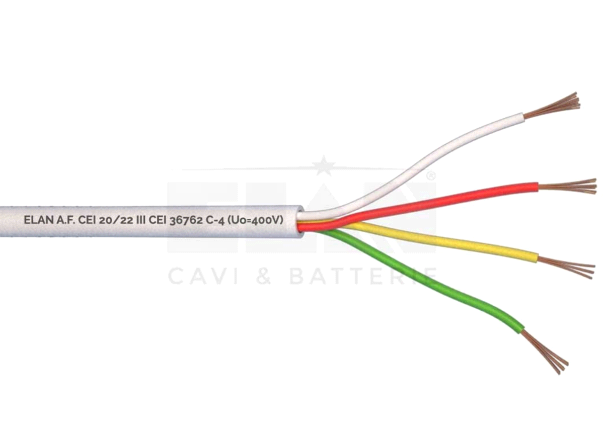 CAVO ALLARME NON SCHERMATO 4X0,22 100 mt