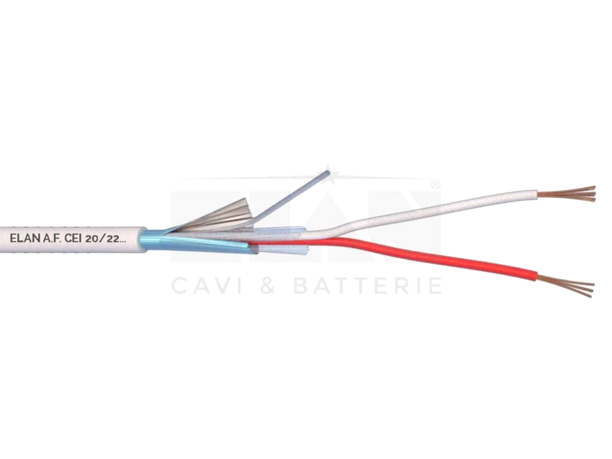 CAVO ALLARME SCHERMATO 2X0,22 100 mt