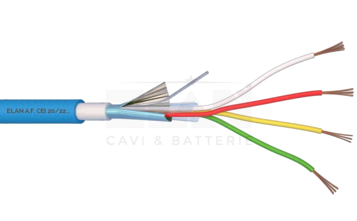 CAVO ALLARME SCHERMATO 4X0,22 DOPPIA GUAINA 100 mt