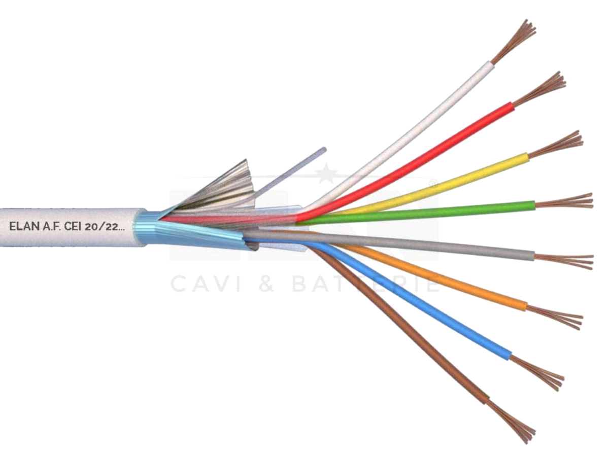 CAVO ALLARME SCHERMATO 8X0,22 100 mt
