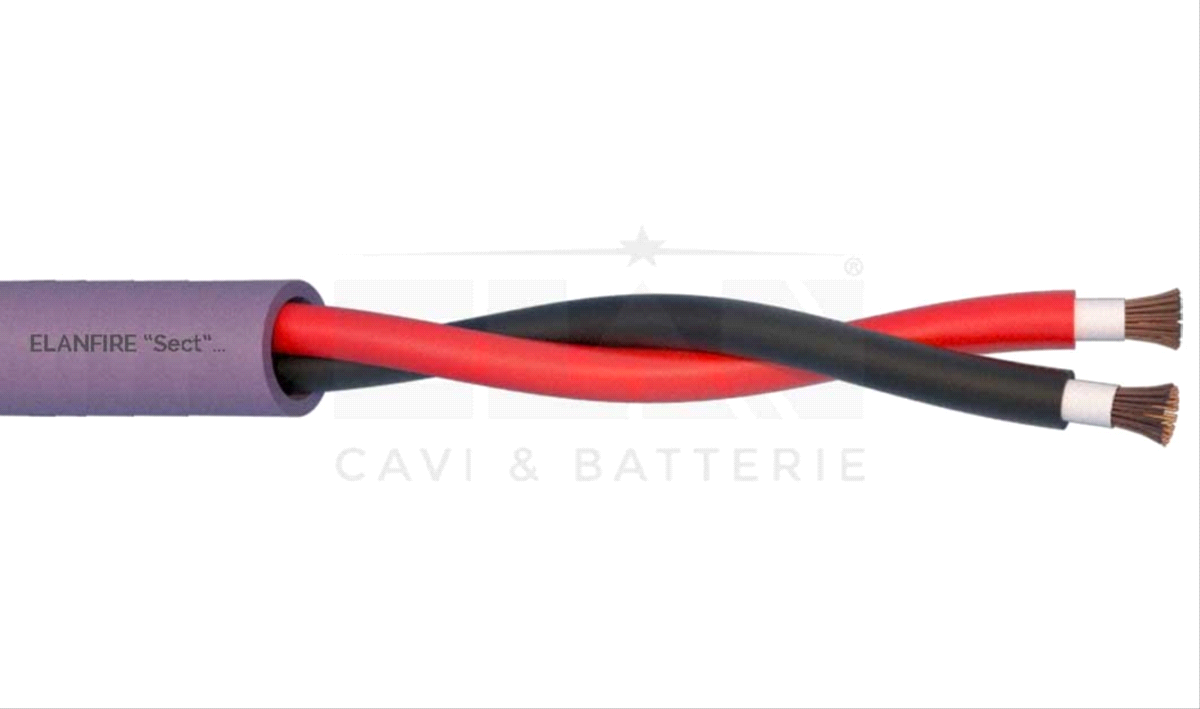 CAVO ANTINCENDIO ELANFIRE EVAC TWISTATO N.SCHER. 2X2,50 100 MT