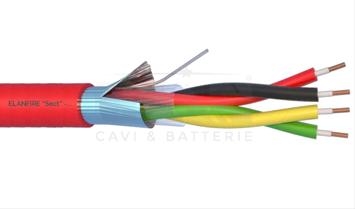 CAVO ANTINCENDIO ELANFIRE TWISTATO SCHERMATO 2X2X8/10 100 MT