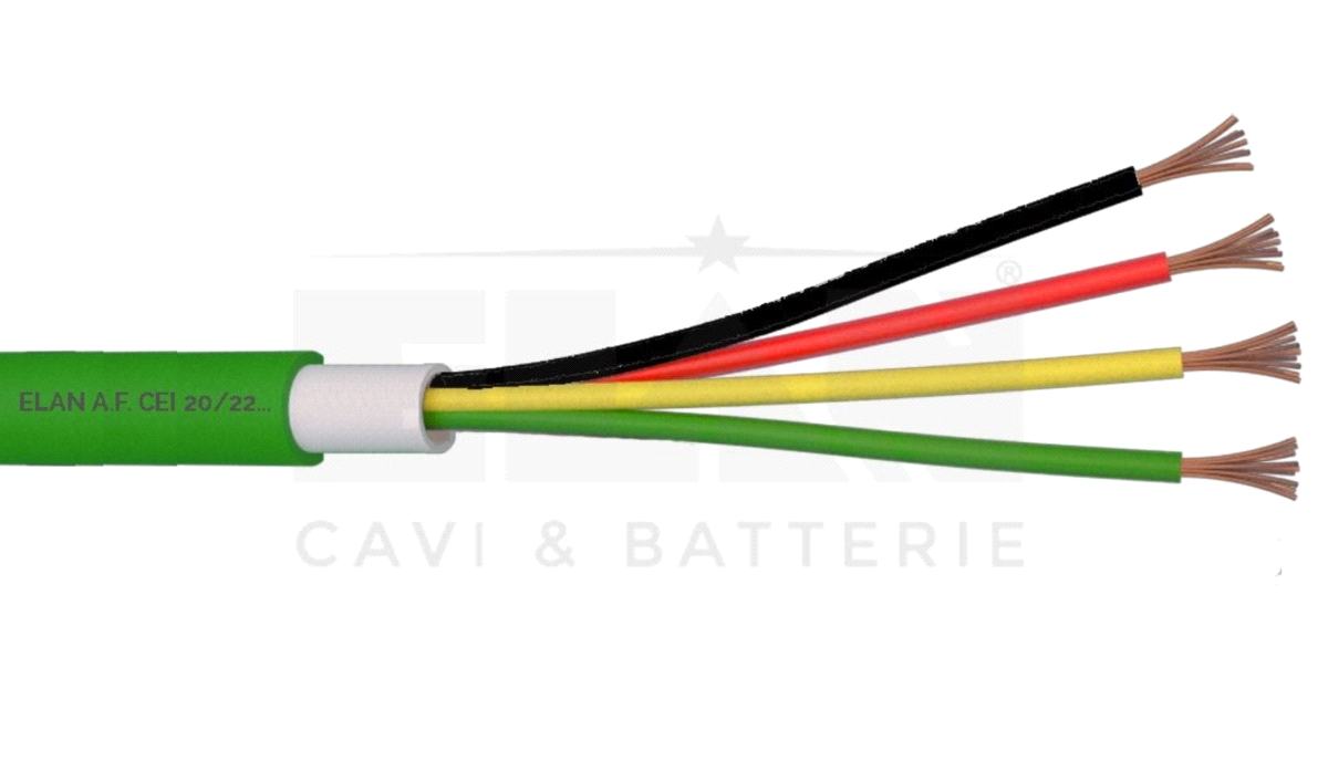 CAVO AUTOMAZIONE CANCELLI 4X0,50 DOPPIA GUAINA 100 mt