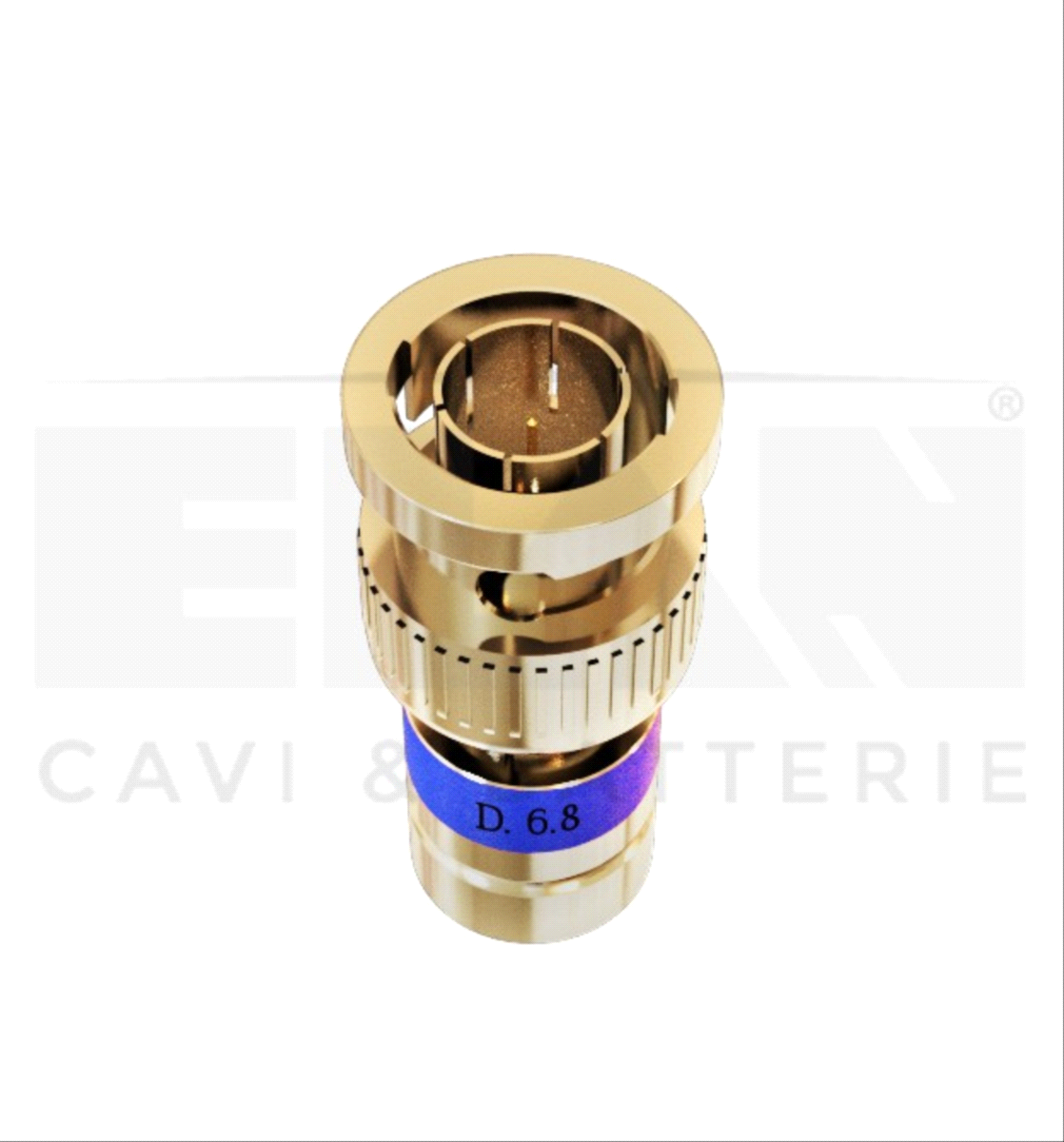 Connettore BCN gold a compressione RG6 HD Ø 6,8