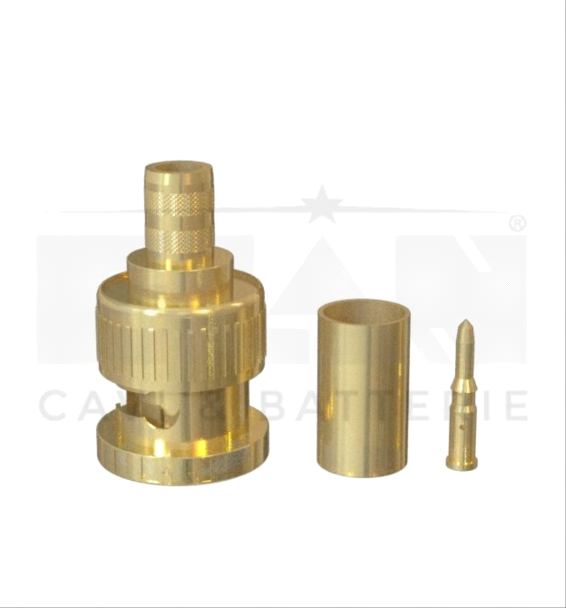 Connettore BNC a crimpare RG6 HD gold Ø 6,8