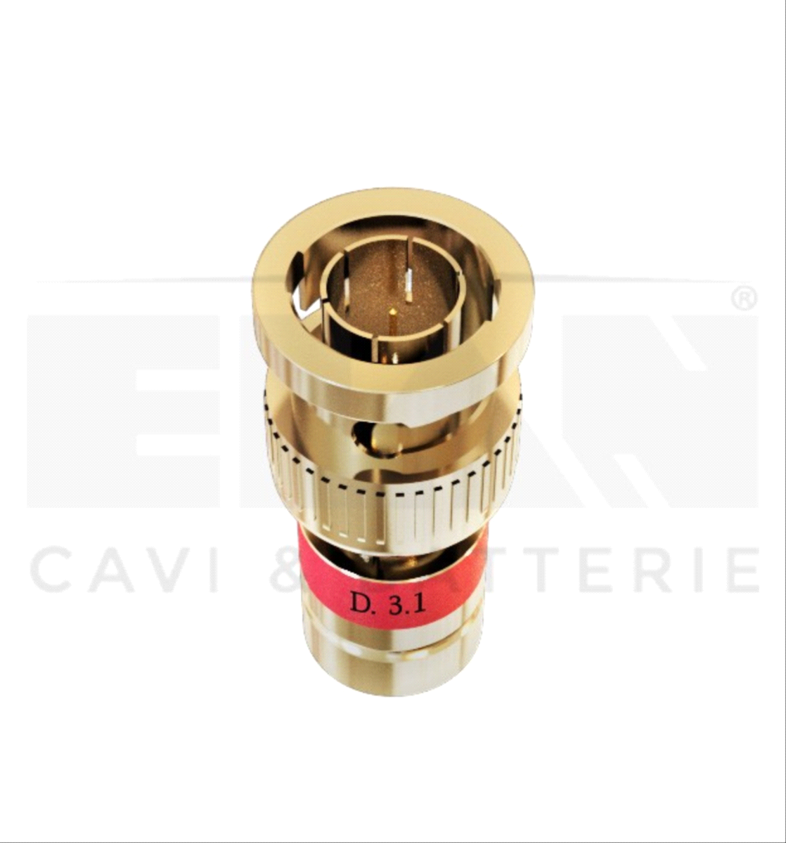 Connettore BNC gold a compressione MCX HD Ø 3,1