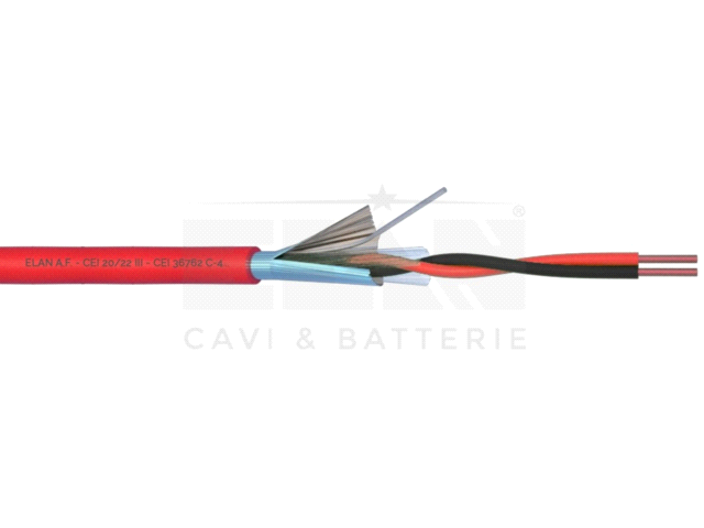 CAVO ALLARME ANTINCENDIO TWISTATO SCHERMATO 2X8/10 RIGIDO 100 MT