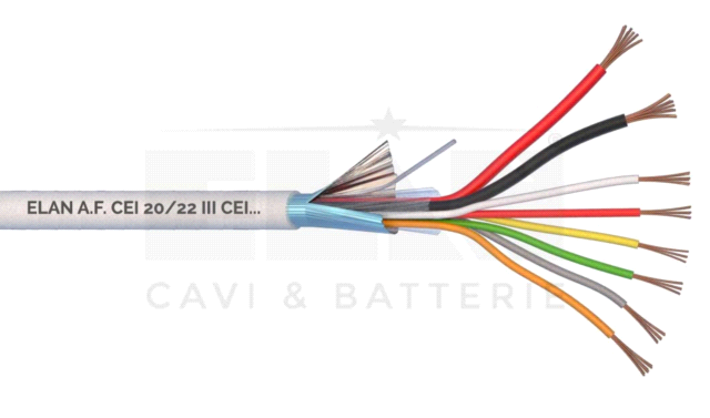 CAVO ALLARME SCHERMATO 2X0,50 + 6X0,22 100 mt