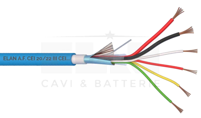 CAVO ALLARME SCHERMATO 2X0,50+4X0,22 DOPPIA GUAINA 100 mt