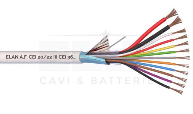 CAVO ALLARME SCHERMATO 2X0,75+10X0,22 100 mt
