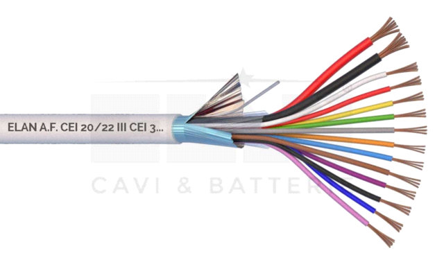 CAVO ALLARME SCHERMATO 2X0,75+12X0,22 100 mt