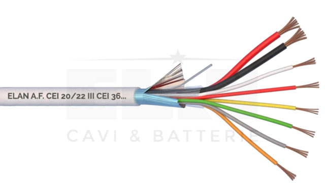 CAVO ALLARME SCHERMATO 2X0,75 + 4X0,22 100 mt