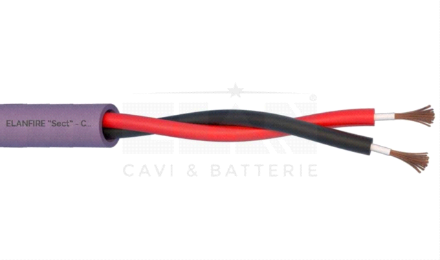 CAVO ANTINCENDIO ELANFIRE EVAC TWISTATO N.SCHER. 2X1,50 100 MT