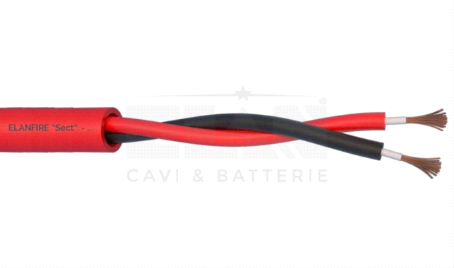 CAVO ANTINCENDIO ELANFIRE TWISTATO NON SCHERMATO 2X1,50 100 MT