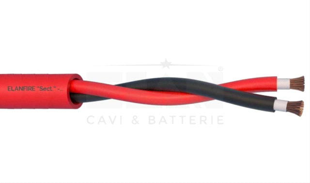 CAVO ANTINCENDIO ELANFIRE TWISTATO NON SCHERMATO 2X2,50 100 MT