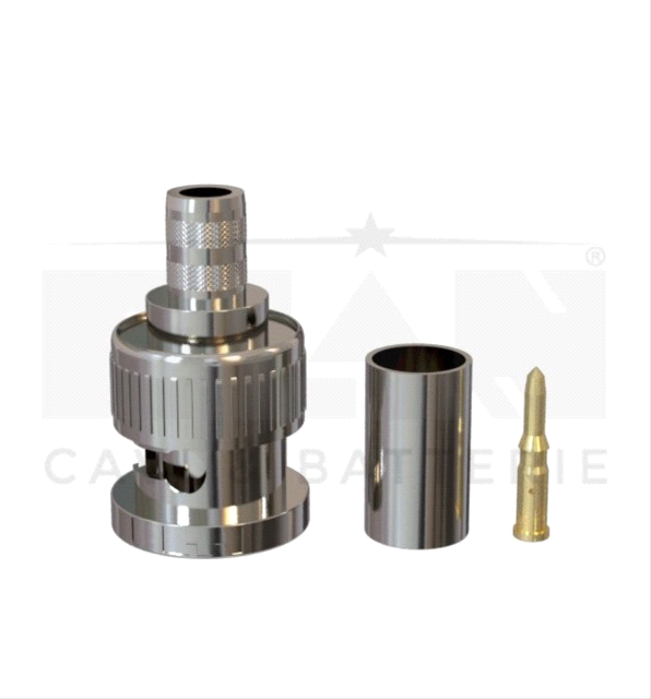 Connettore BNC a crimpare RG6 Ø 6,8